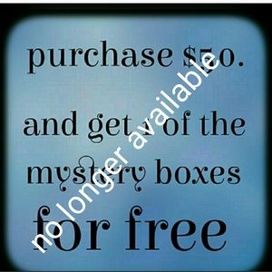 Purchase 50.00 and get free mystery box